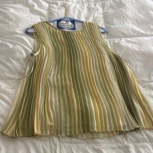 Halogen Multicolor Pleated Sleeveless Blouse